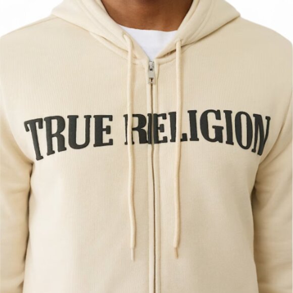 True Religion Men's Fleece Sweatsuit 2 Piece Tracksuit Matching Hoodie Joggers - Picture 8 of 16